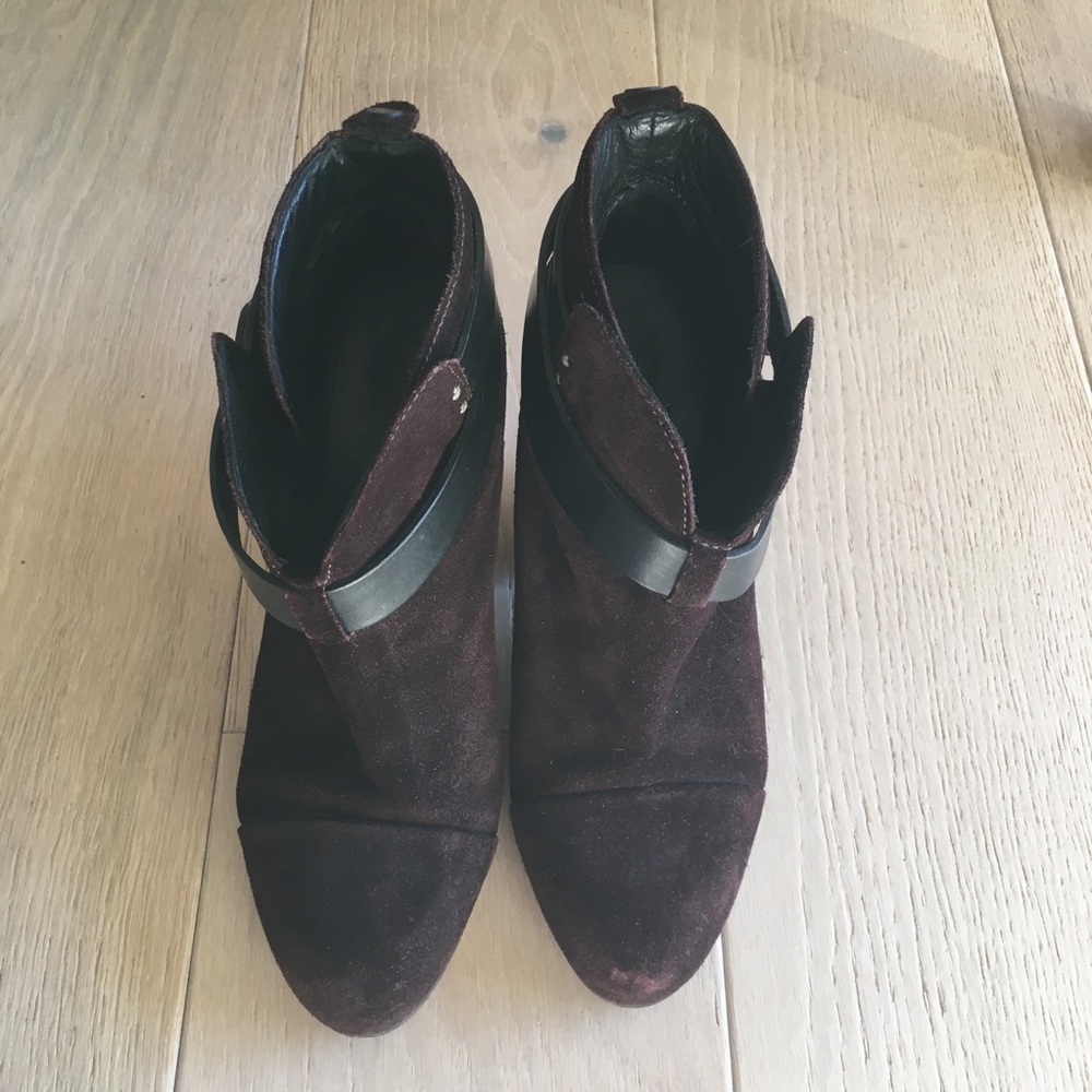 Rag & Bone Harrow deep purple suede boots 36.5 6.5